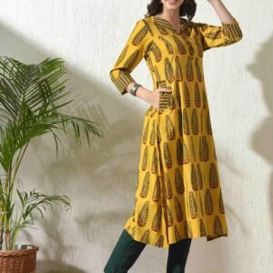 Indigo Floral Anarkali set